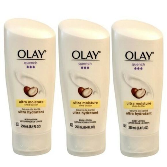 OLAY Bath & Body 3x Olay Quench Ultra Moisture Shea Butter Body Lotion 84 Oz Each Original